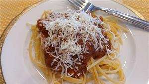 Cheesy Spaghetti with Ravioli