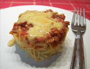 Sloppy Joe Spaghetti Cups