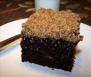 Chocolate Graham Streusel Cake