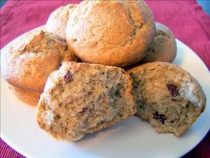 Banana Cranberry Spice Muffins