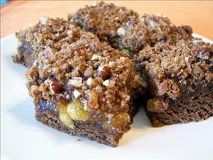 Fig Walnut Gingerbread Bars