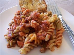 Rotini With Quick Meat Sauce