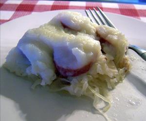 Sauerkraut Sausage Bake