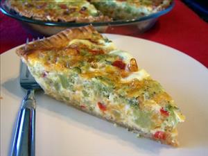 Vegetable Cheddar Quiche