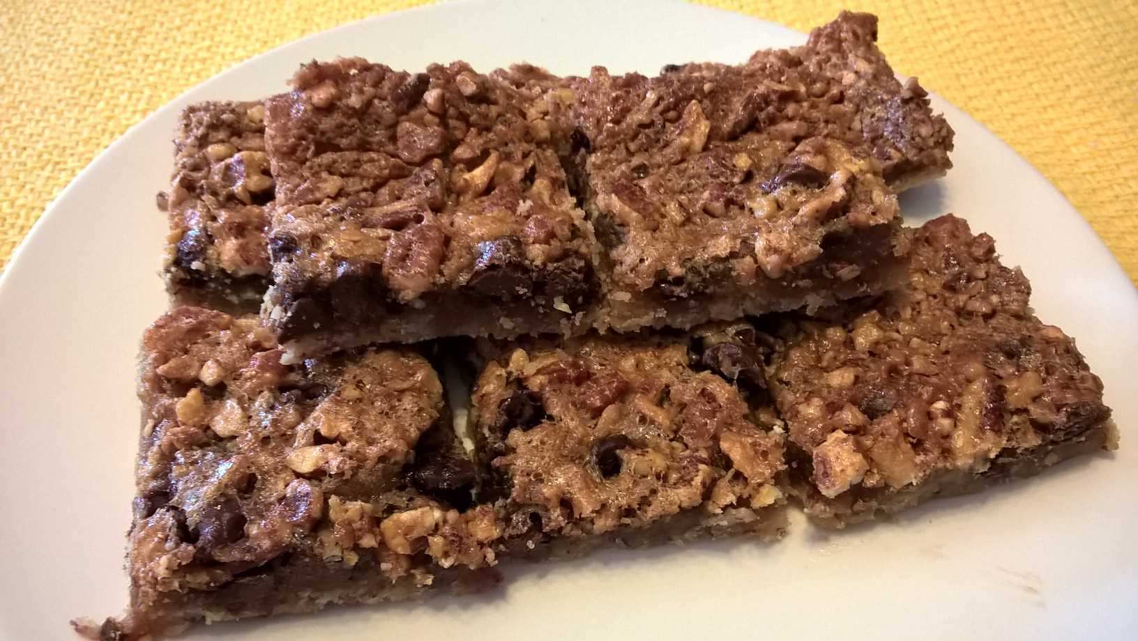 Chocolate Pecan Pie Bars | Anita's Tried & Heart Healthy Recipes