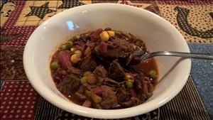 Slow Cooker Beef Vegetable Chili
