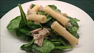 Pasta, Turkey and Spinach Salad