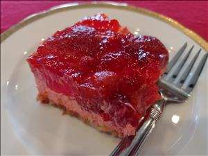 Strawberry Salad with Pretzel Crust