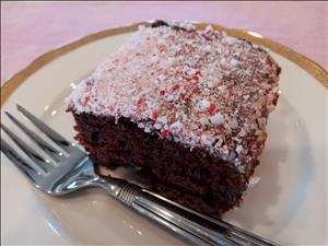 Fudgy Peppermint Cake