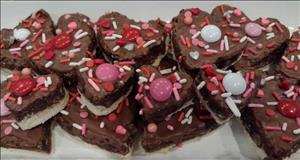 Triple Chocolate Valentine's Brownies