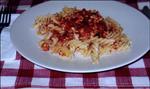 Fusilli with Tomato and Meat Sauce