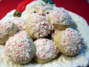 Candy Cane Snowballs