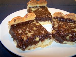 Fudge Walnut Brownie Pie